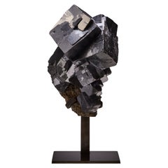 Silver Multi-Cube Galena Decorative Object