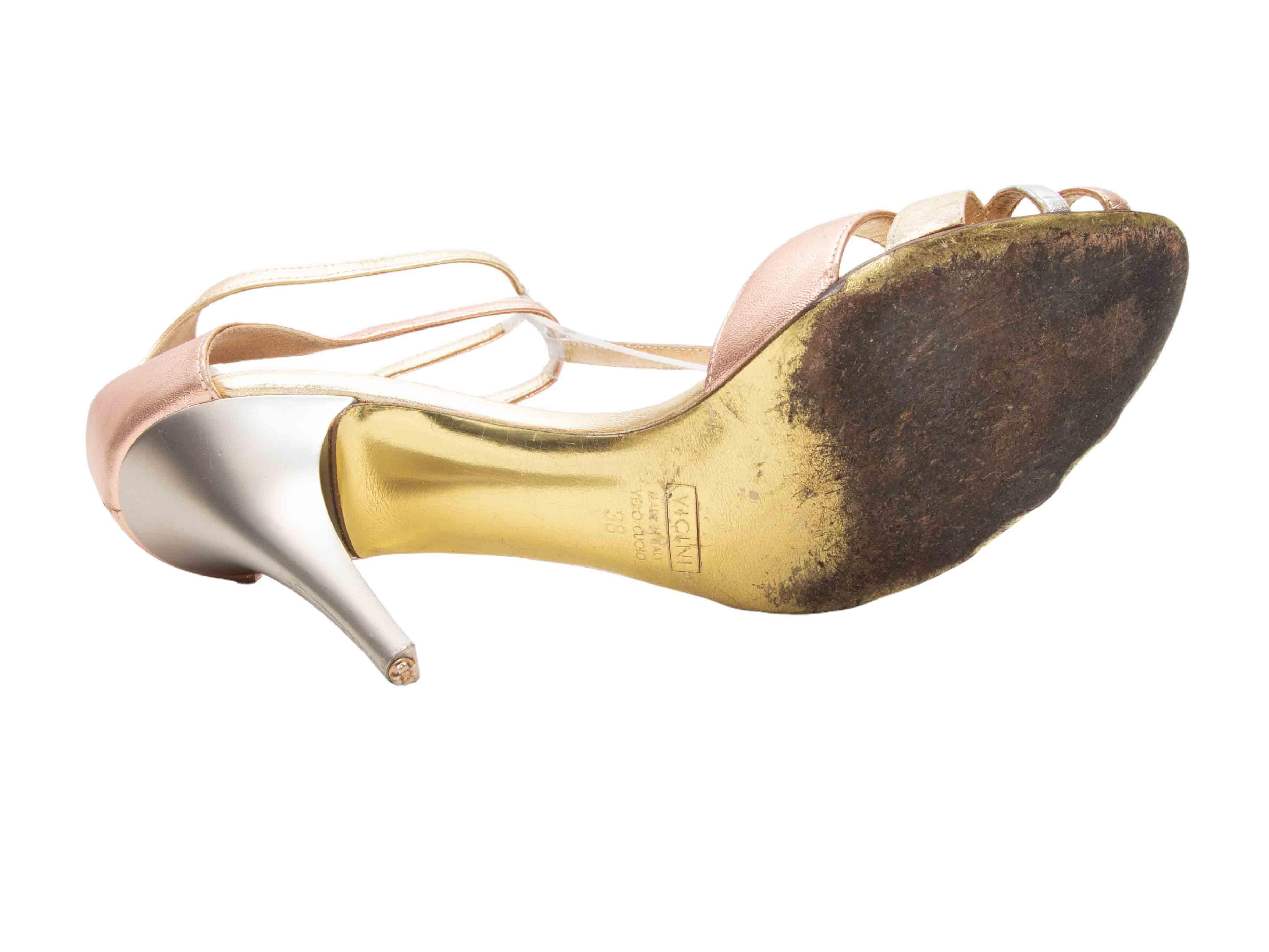 Silber & Multicolor Giuseppe Zanotti Metallic Absatzsandalen Größe 38 Damen im Angebot