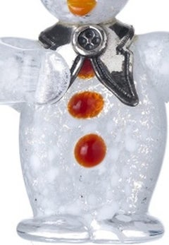 Silver - Murano crystal and silver snowman