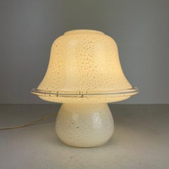 Silver & Murano Mushroom Table Lamp, 1980s