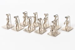 Silber Musiker Mariachi Band Figural Platzkartenhalter Platzkarten Set von 10