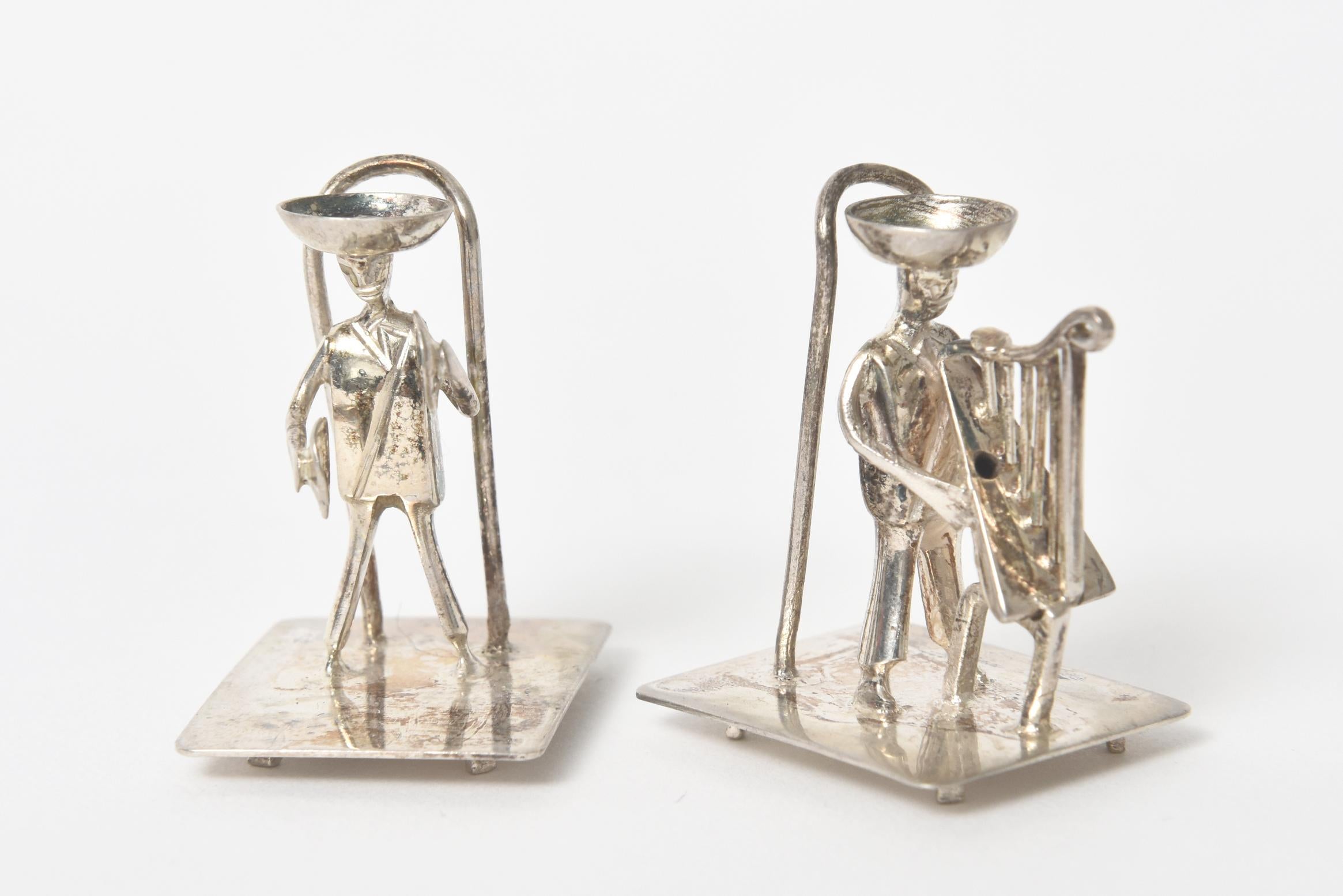 Silver Musician Mariachi Band Figural Place Card Holders Placecard Set of 10 1