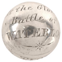 Silver Musket Ball Case Containing a Musket Ball England, dated 1815