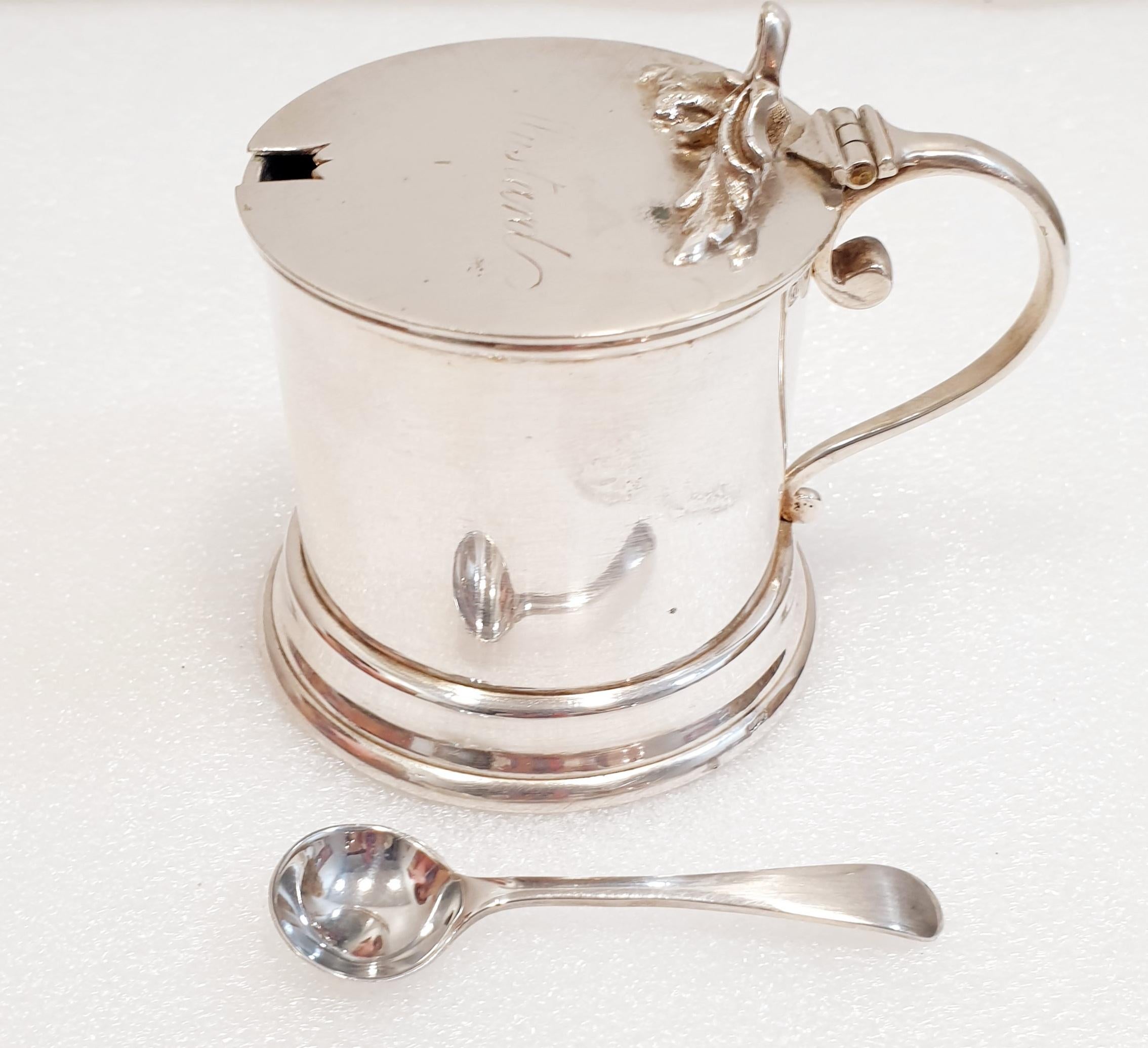 Senftopf aus Silber / Antiker Sterlingsilber Sterling Silber Besteck im Angebot 4