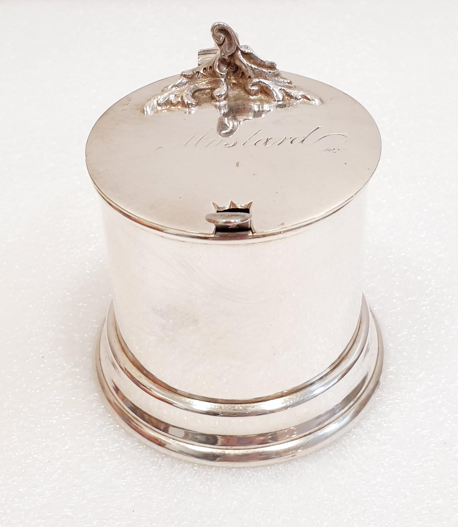 Senftopf aus Silber / Antiker Sterlingsilber Sterling Silber Besteck (Romantik) im Angebot