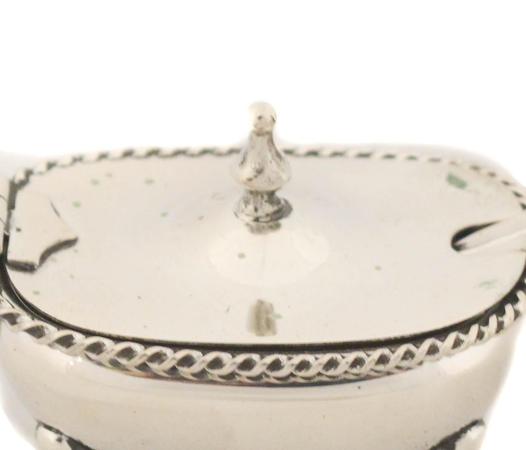 Maceta de mostaza Silver mediados del siglo XX en venta
