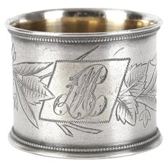 Anillo de servilleta de plata, Rusia, obra de Pavlov Nikolay Pavlovich (НП), 1895