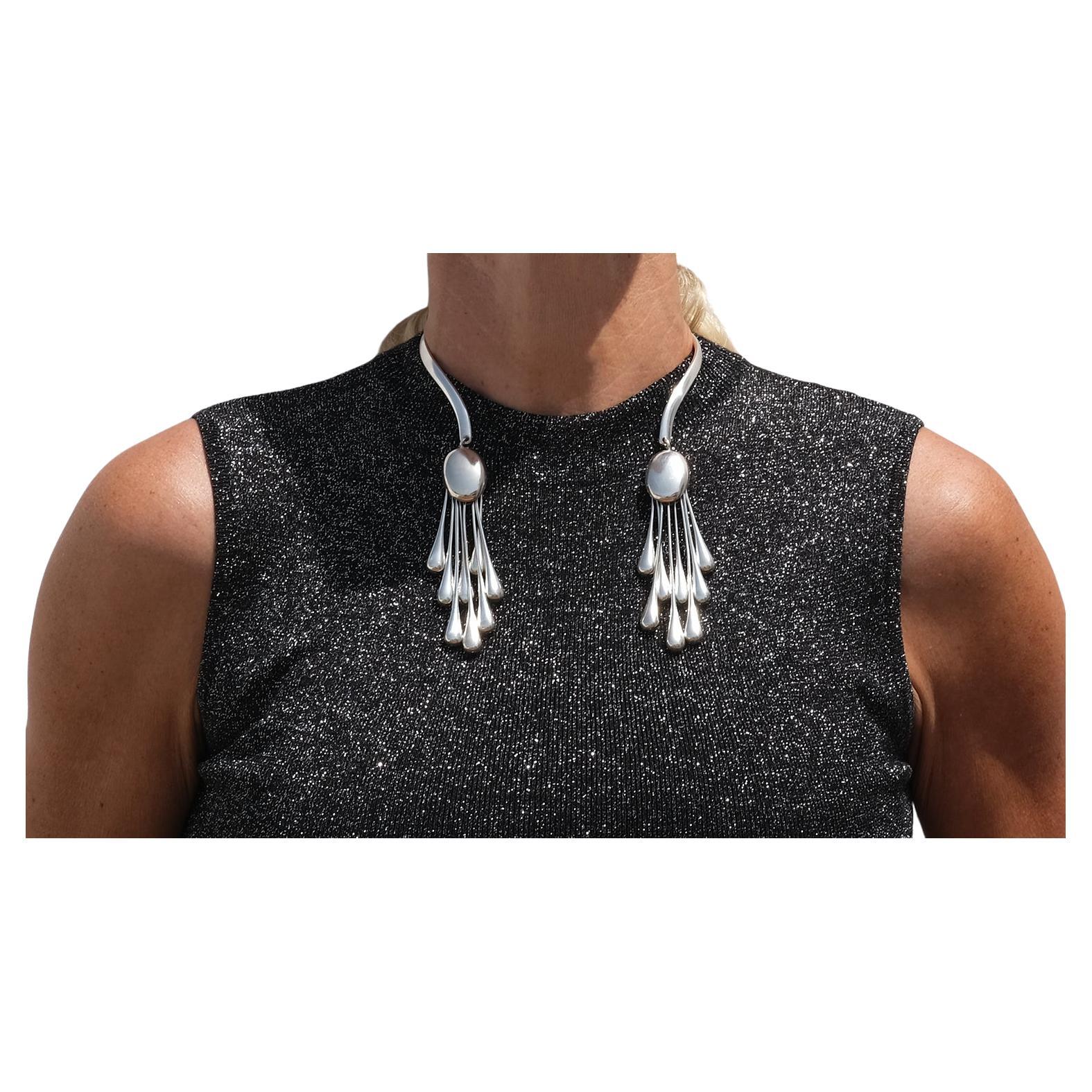 Silver Neck Ring by Astrid Fog for Georg Jensen, model 235.
