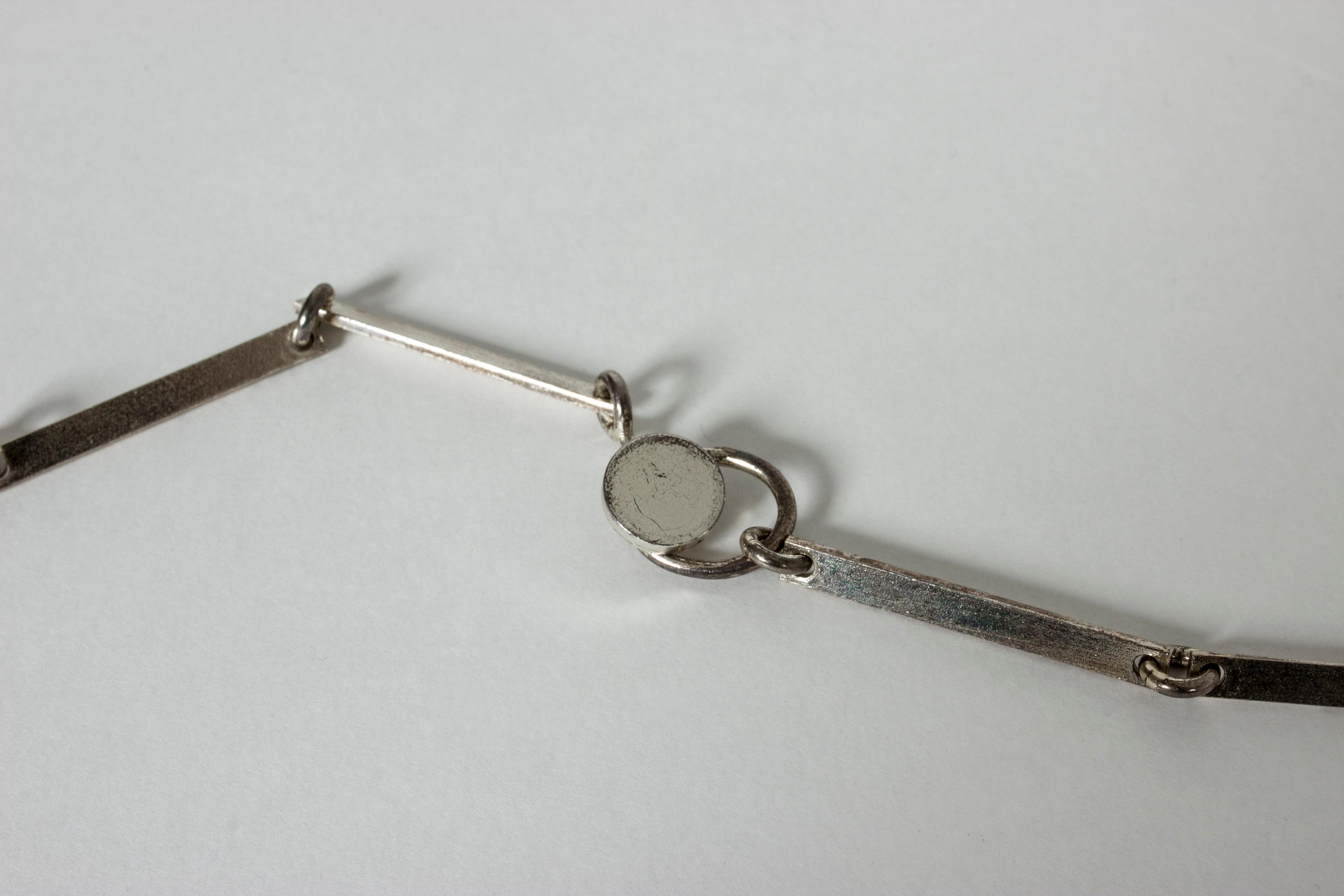 Silver Necklace by Björn Weckström for Lapponia, Sweden, 1971 3