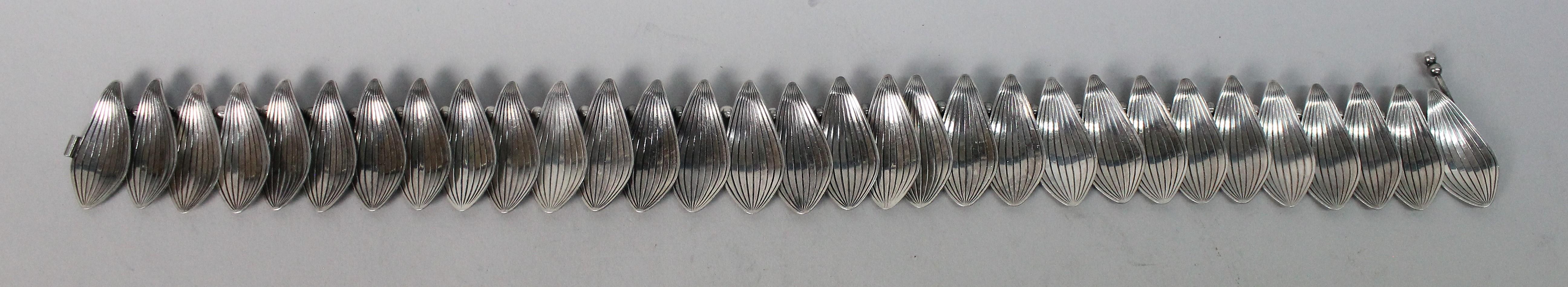 Silber Silber Halskette von Michelsen, Sterlingsilber, Dänemark, 1950er Jahre im Angebot 12