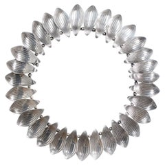 Retro Silver Necklace by Michelsen, Sterling Silver, Denmark, 1950s