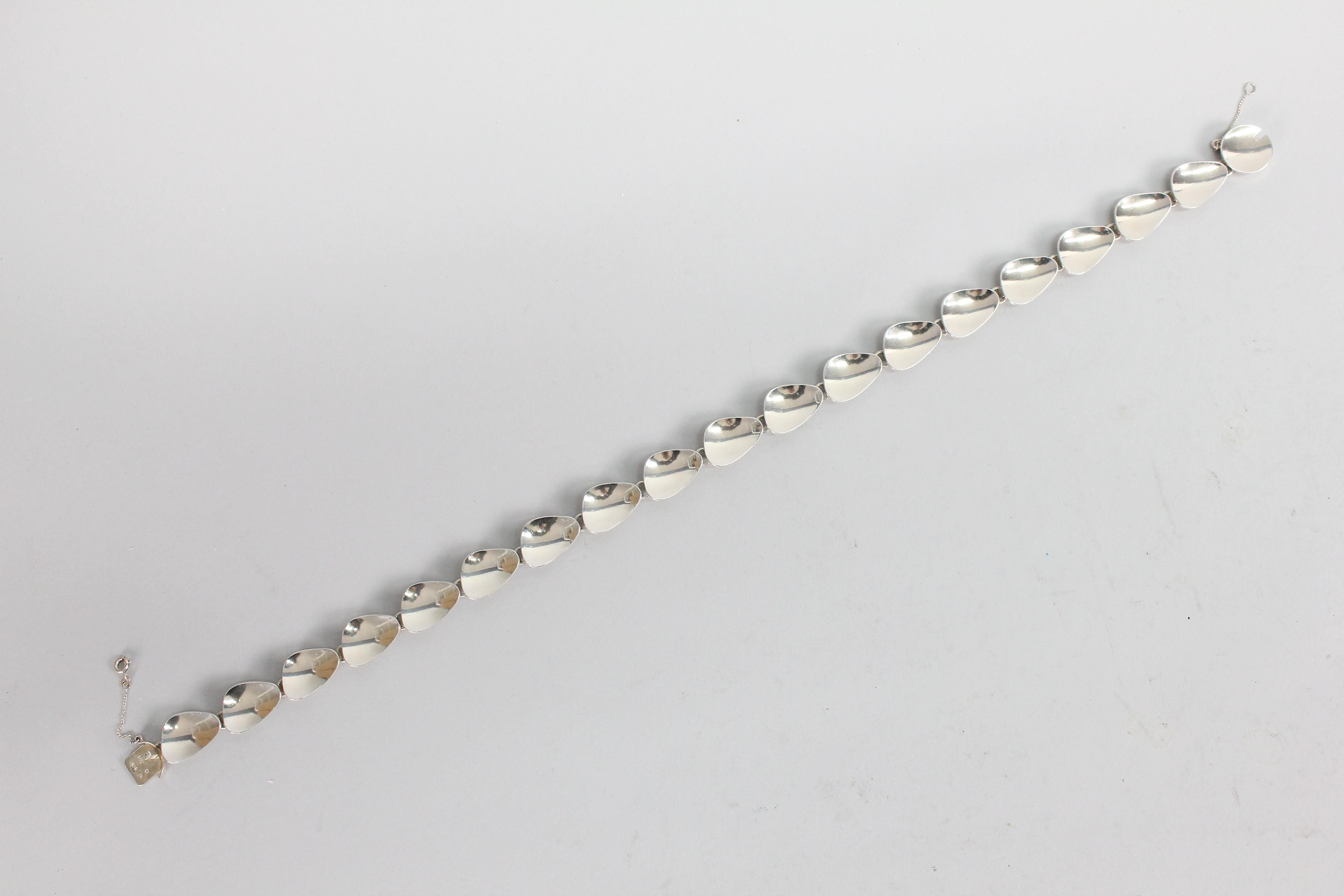 Silver Necklace by Michelsen, Stockholm, Sweden, 1954 2