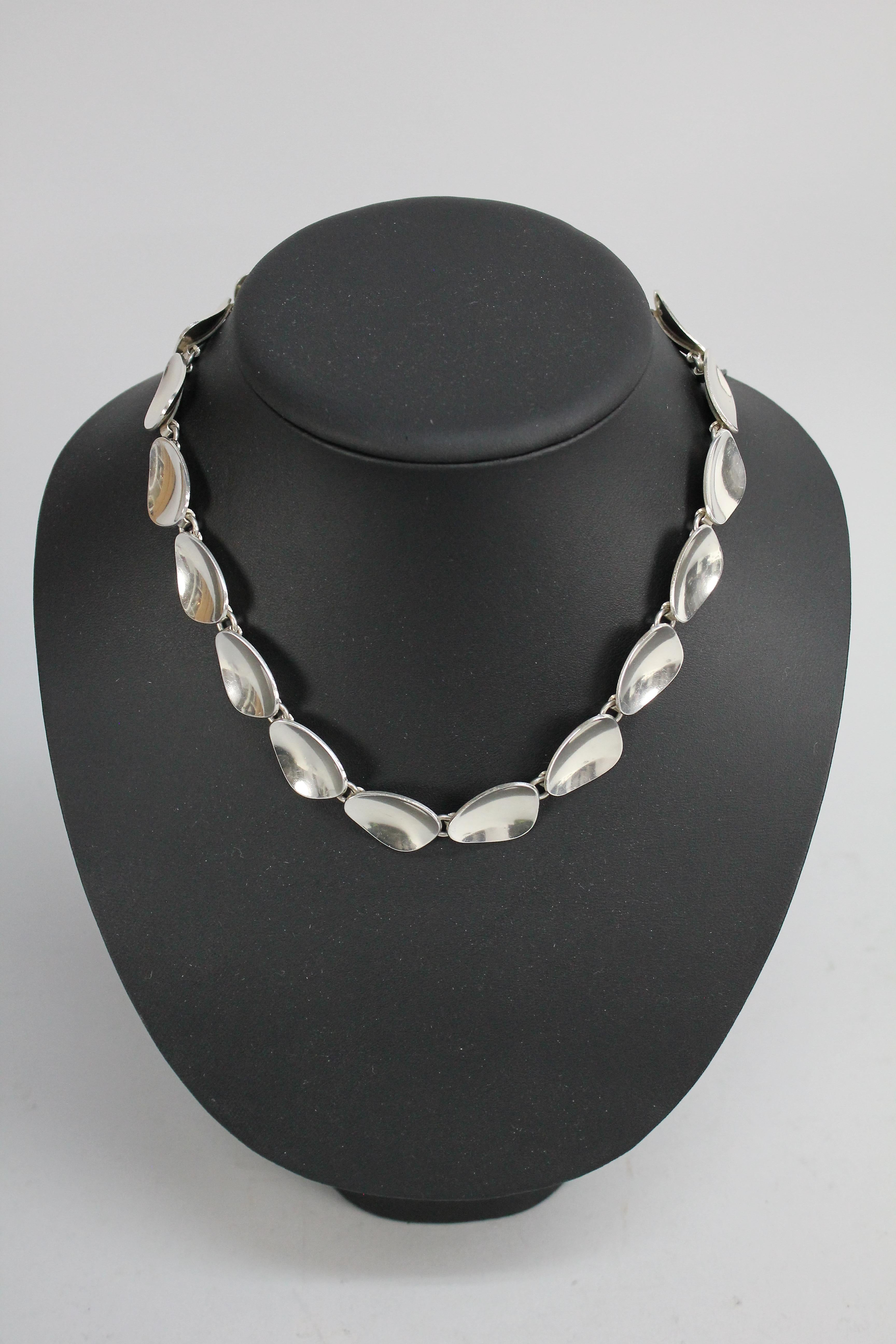 Silver Necklace by Michelsen, Stockholm, Sweden, 1954 4