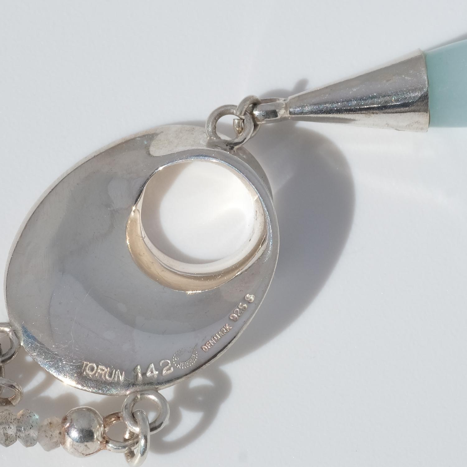 Silberne Halskette von Vivianna Torun Bülow-Hübe für Georg Jensen, Modell 142 im Angebot 2