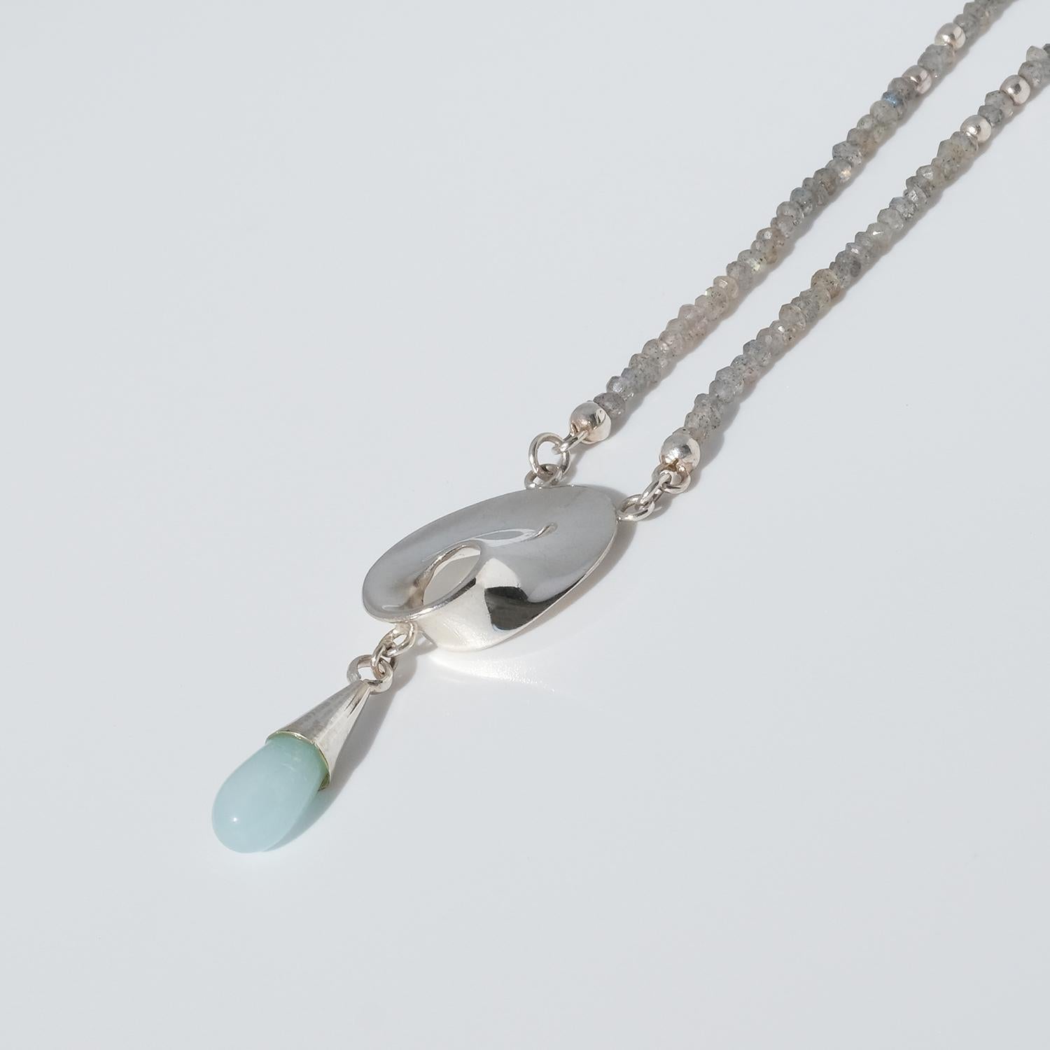 Silberne Halskette von Vivianna Torun Bülow-Hübe für Georg Jensen, Modell 142 im Angebot 3