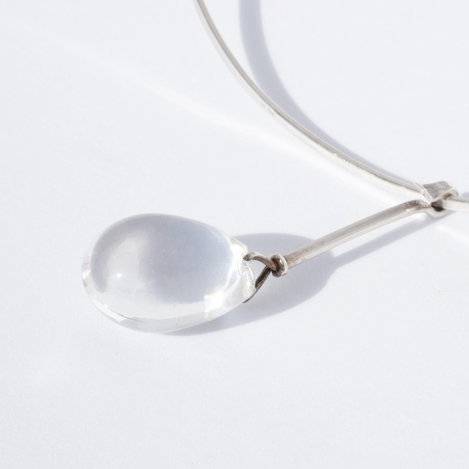 Round Cut Silver Necklace by Vivianna Torun Bulow-Hube, Made in 1964