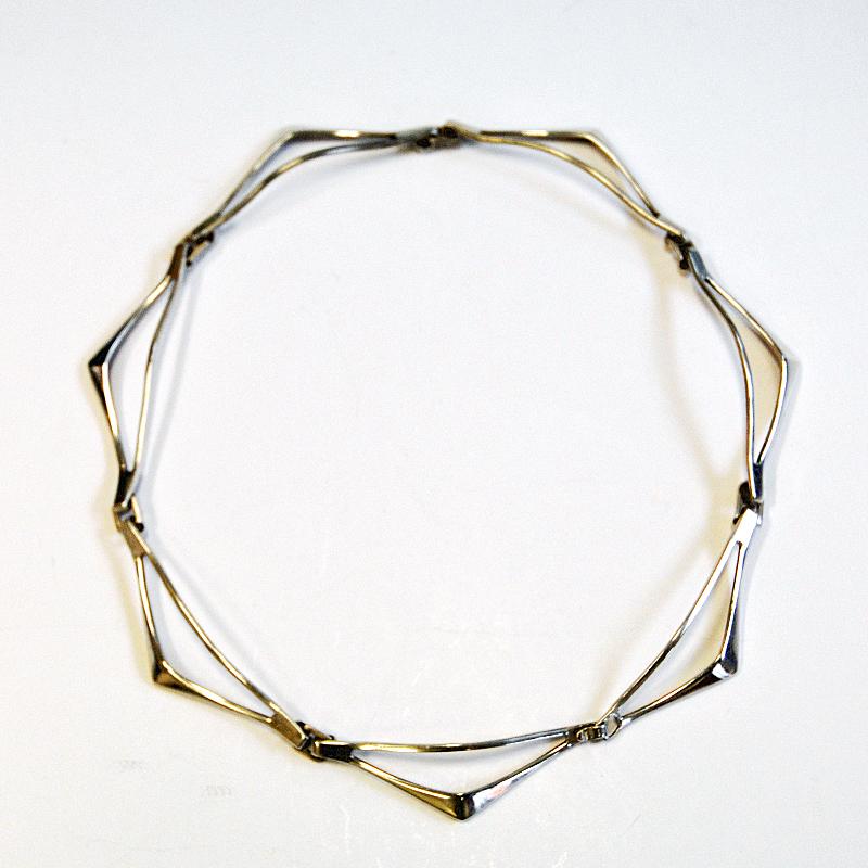 Silver Necklace vintage `Festival` by Tone Vigeland for Plus, Norway, 1965 In Good Condition In Stockholm, SE