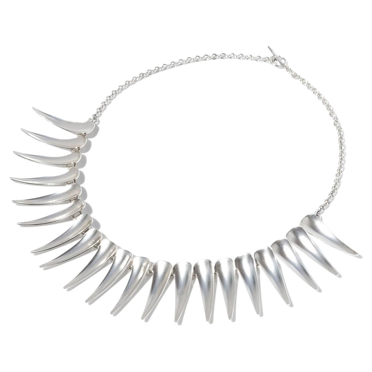 Silver Necklace Made in 1956, Atelier Borgila, Stockholm, Sweden For Sale