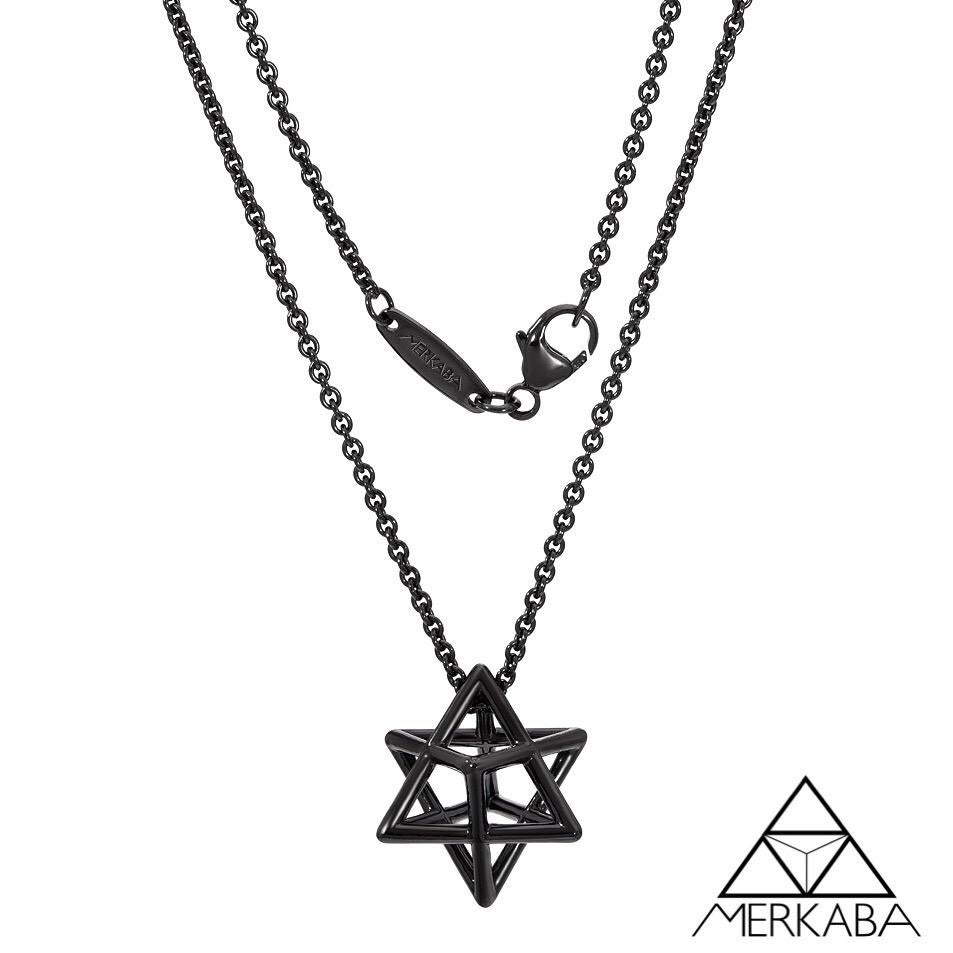 Modern Silver Necklace Merkaba Star Unisex For Sale