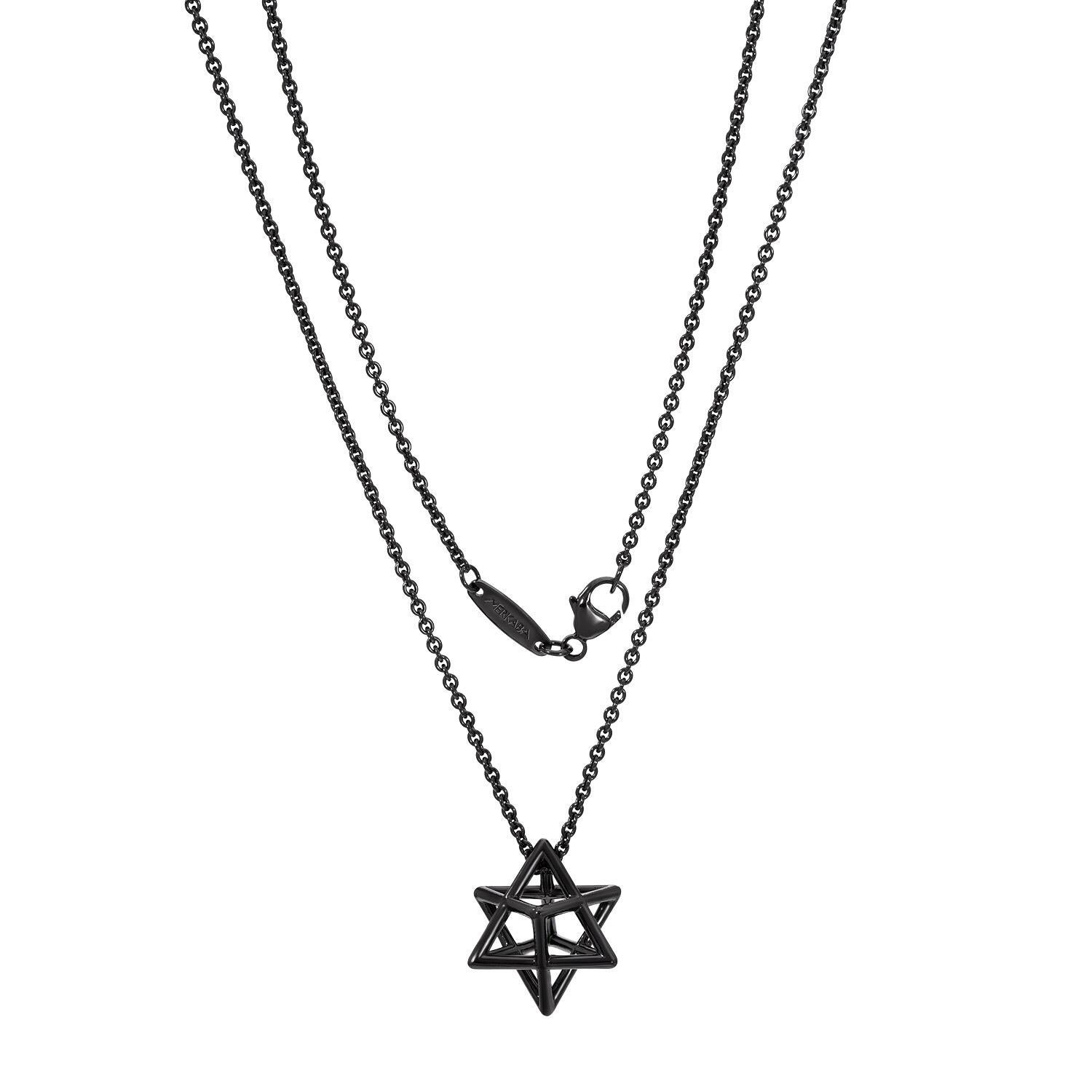 Silver Necklace Merkaba Star Unisex In New Condition For Sale In Beverly Hills, CA