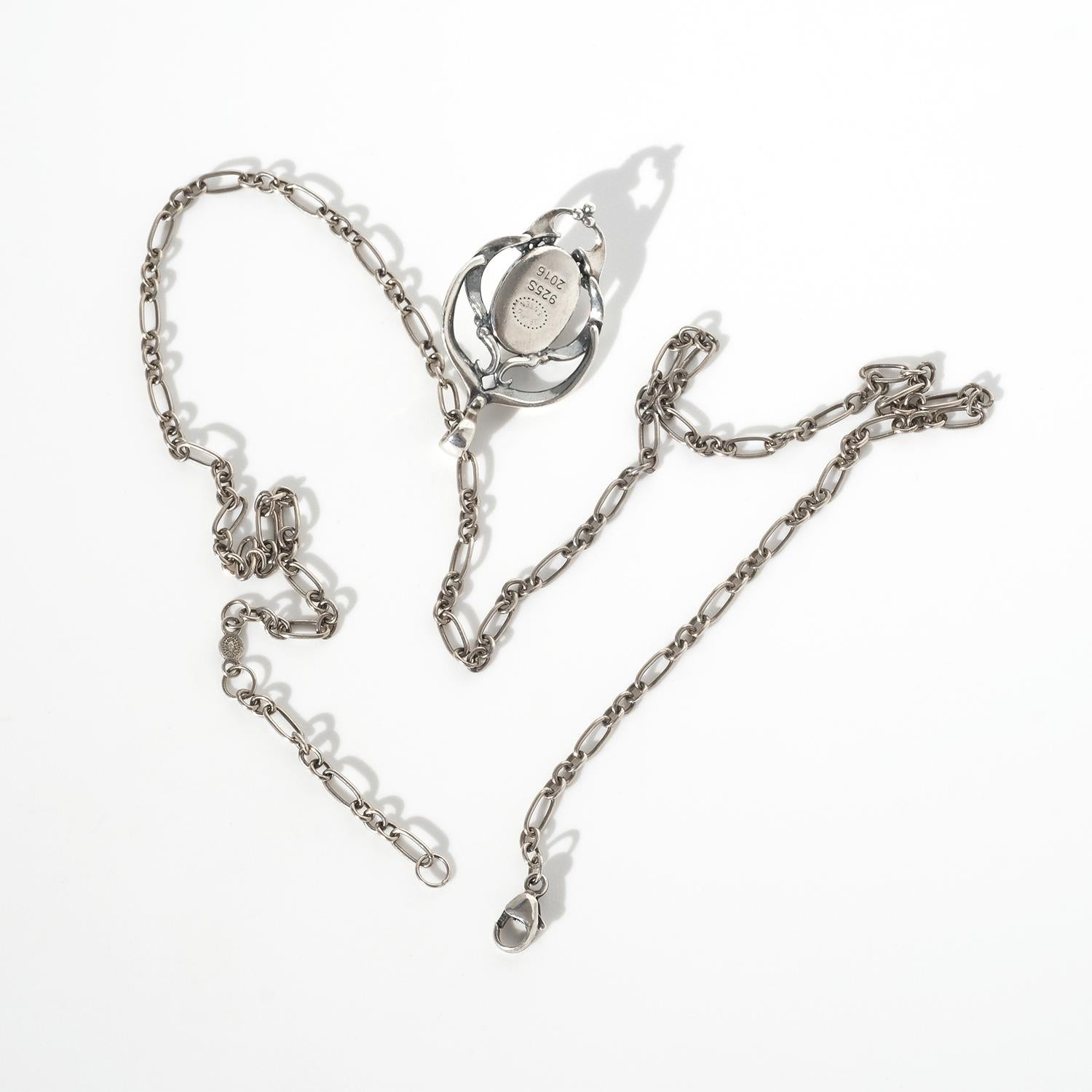 Silver Necklace / Pendant by Georg Jensen For Sale 1