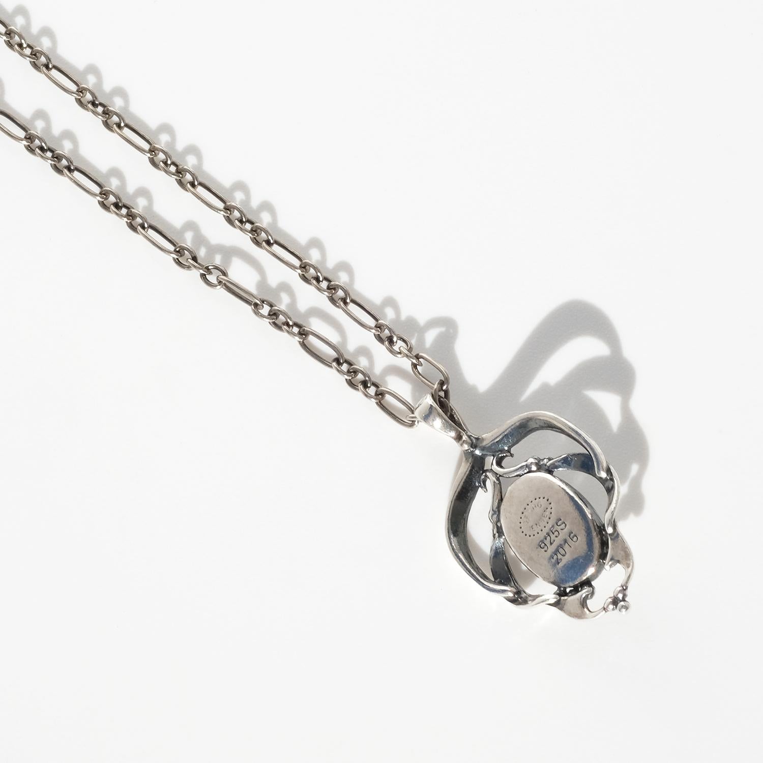 Silver Necklace / Pendant by Georg Jensen For Sale 2