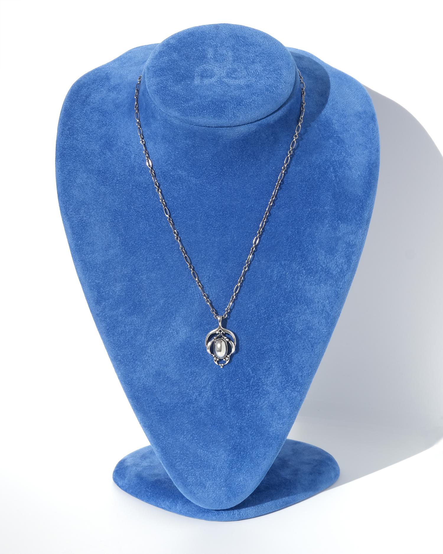 Silver Necklace / Pendant by Georg Jensen For Sale 4