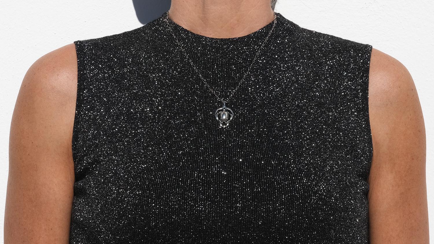 Silver Necklace / Pendant by Georg Jensen For Sale 5