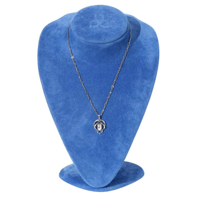 Silver Necklace Pendant by Georg Jensen For Sale at 1stDibs