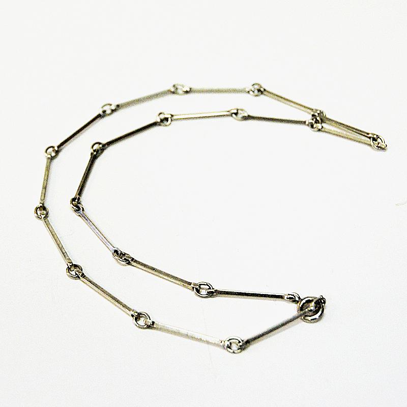 Scandinavian Modern Silver Necklace with Linked Bars by David Andersen, Norway, 1960s