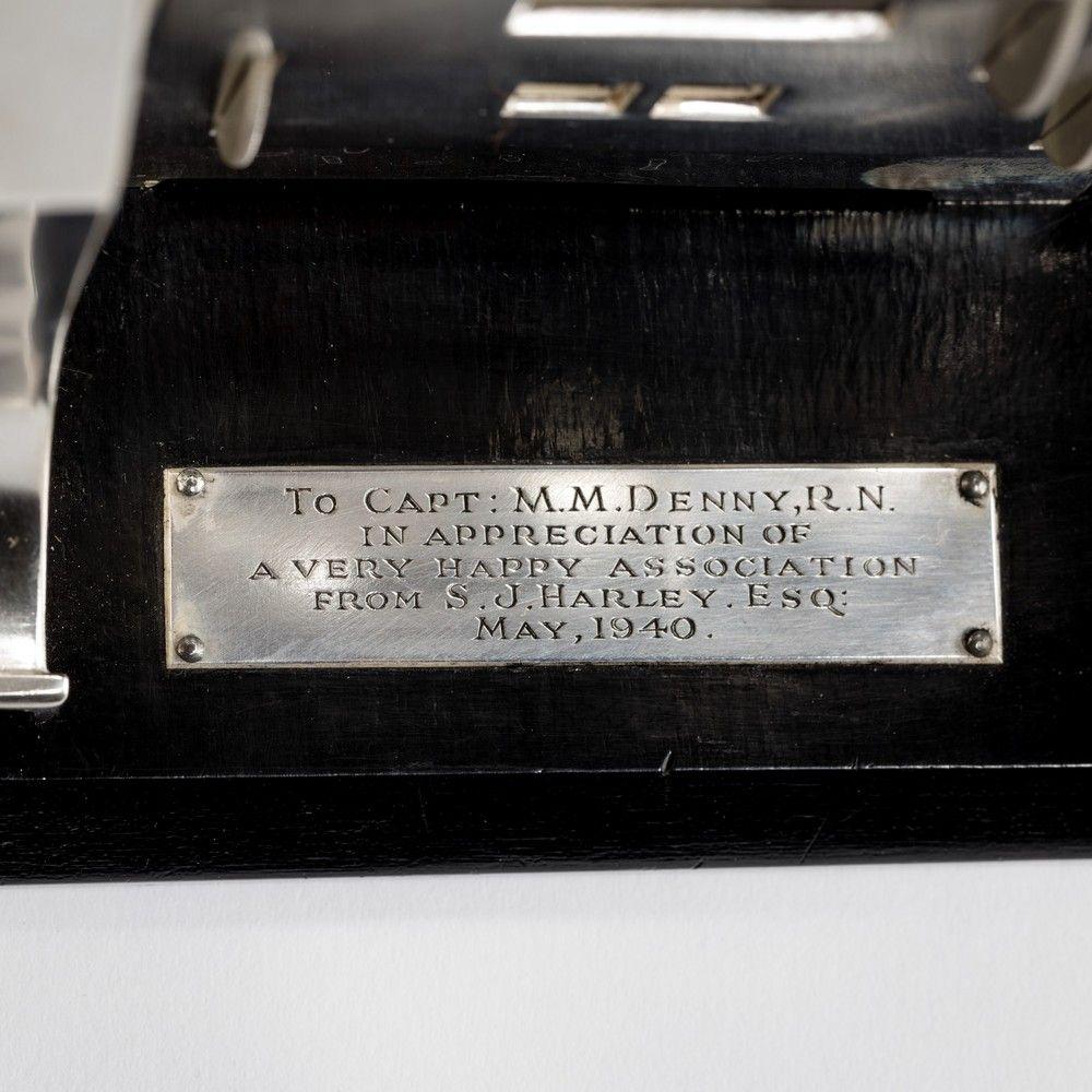 English Silver Novelty Perpetual Desk Calendar and Clock