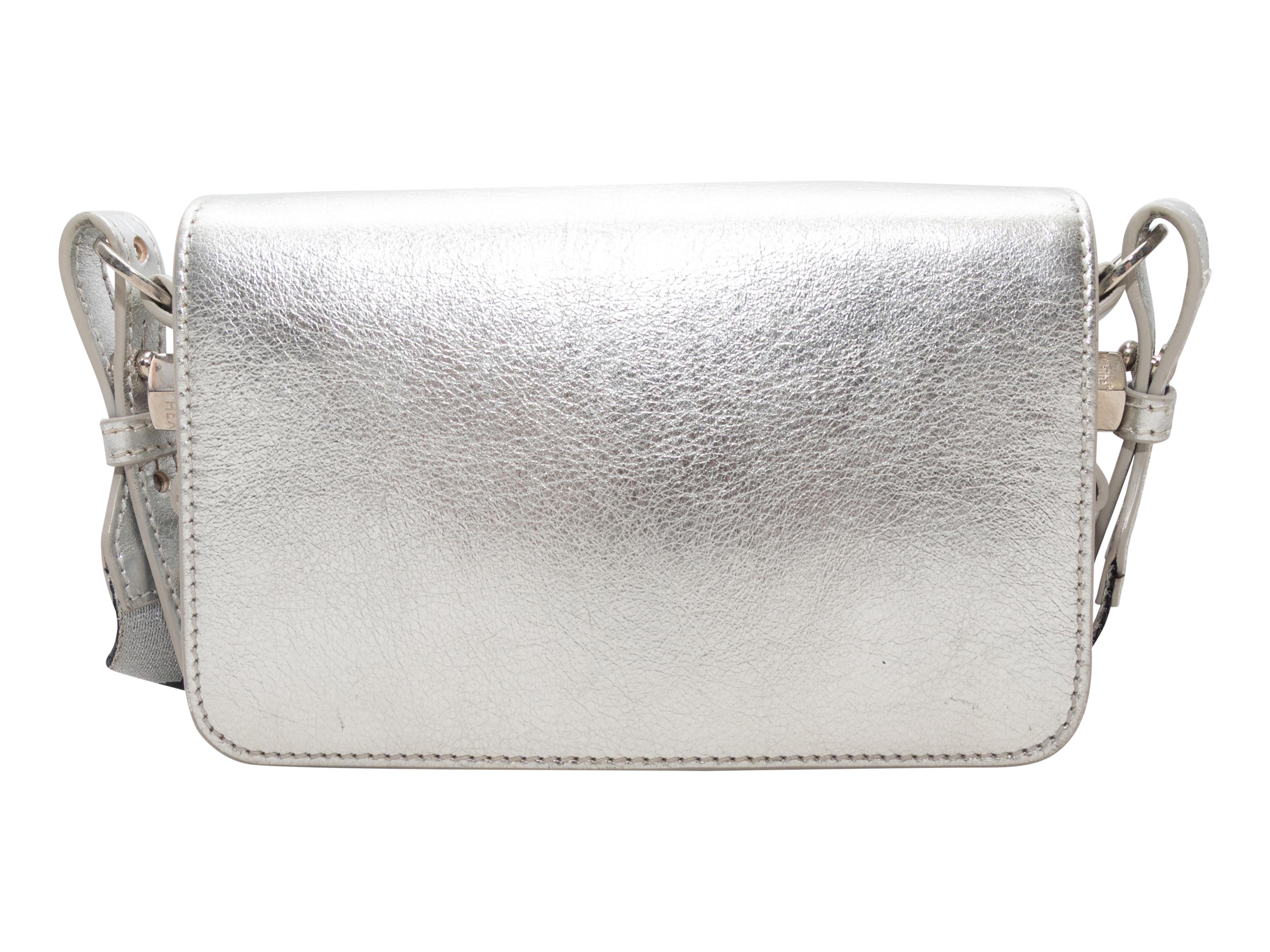 Donna Borsa a tracolla in pelle Off-White argento in vendita