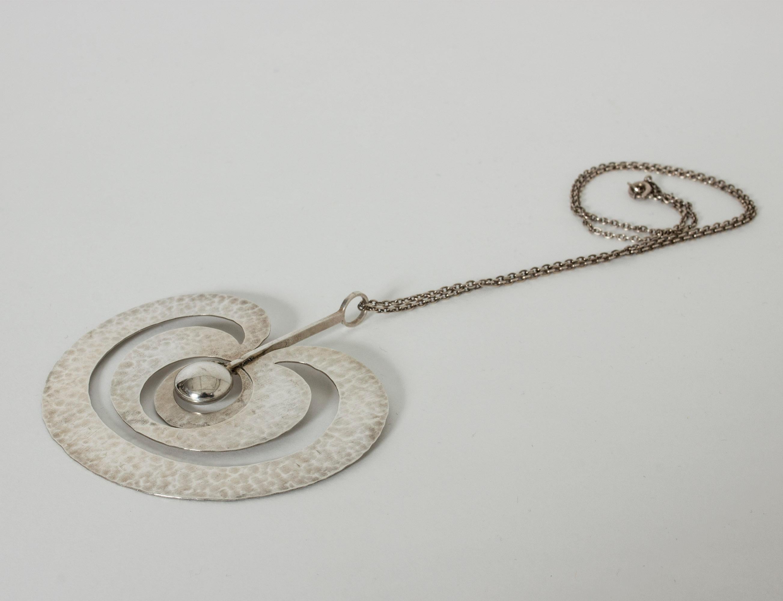 Women's or Men's Silver “Omena” Necklace by Tapio Wirkkala for Kultakeskus Oy, Finland, 1975