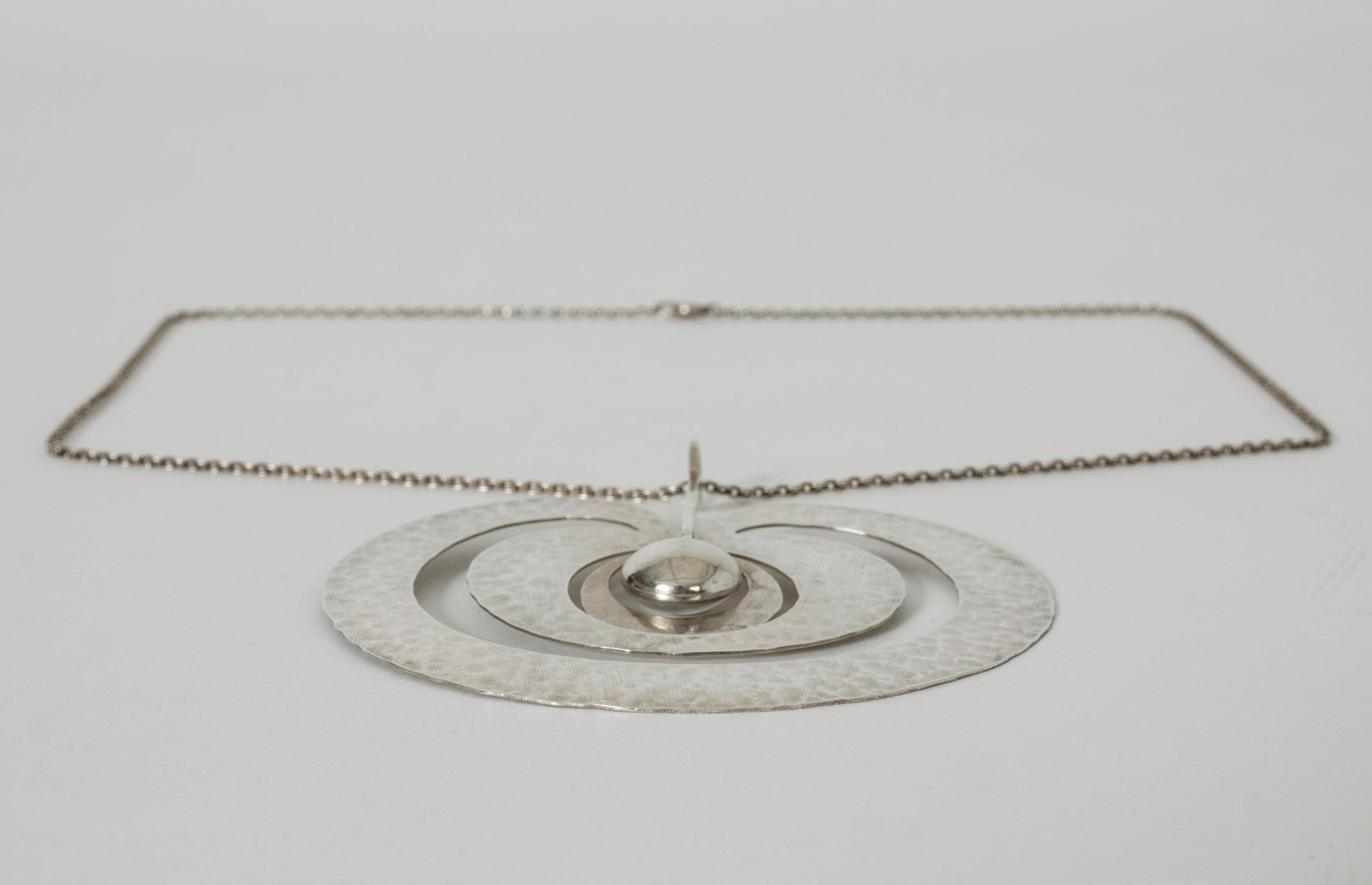 Silver “Omena” Necklace by Tapio Wirkkala for Kultakeskus Oy, Finland, 1975 1
