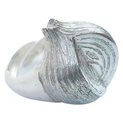 Silver Onion Shaped Pinky Ring