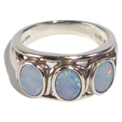 Vintage Silver Opal Ring