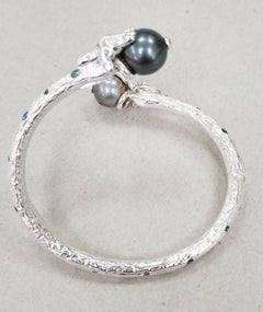 Silver Open Cuff South Sea Pearl Cuff