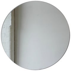 Orbis Round Minimalist Frameless Mirror, Medium