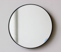 Orbis Round Minimalist Mirror with Black Frame, XL