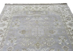 Silver Oushak Area Rug