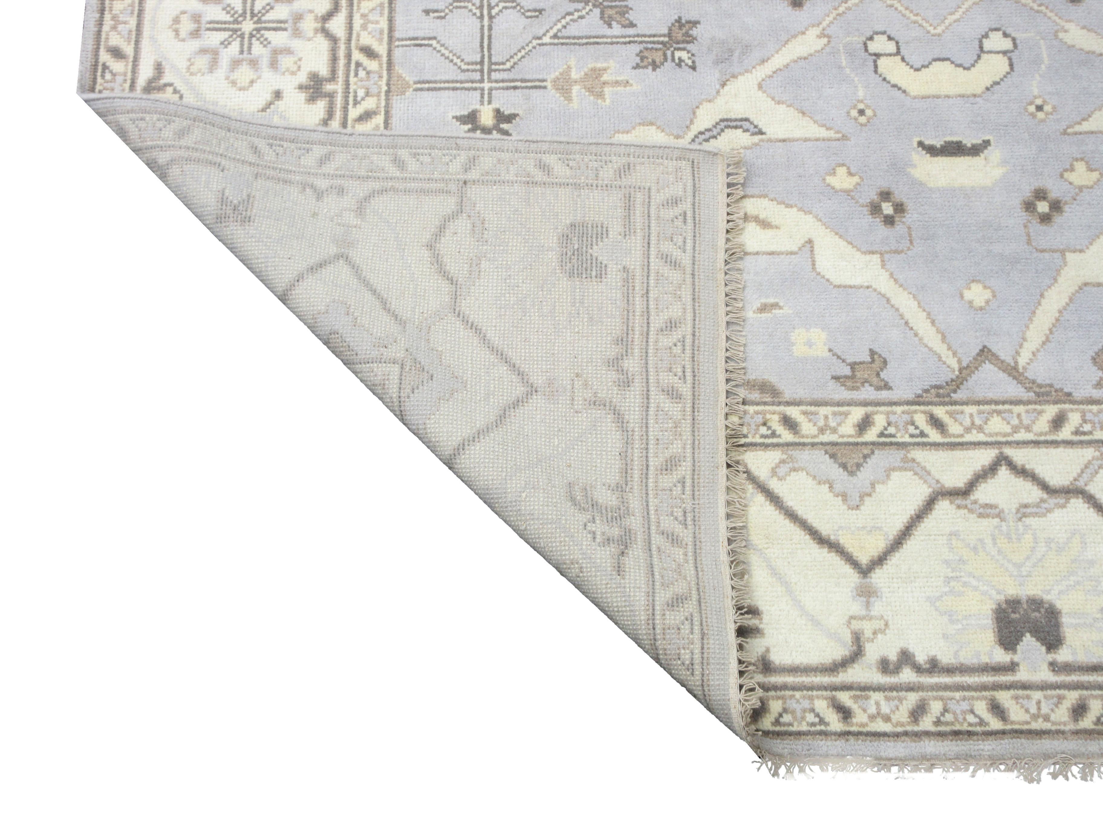 Silver Oushak Area Rug In New Condition For Sale In Laguna Hills, CA