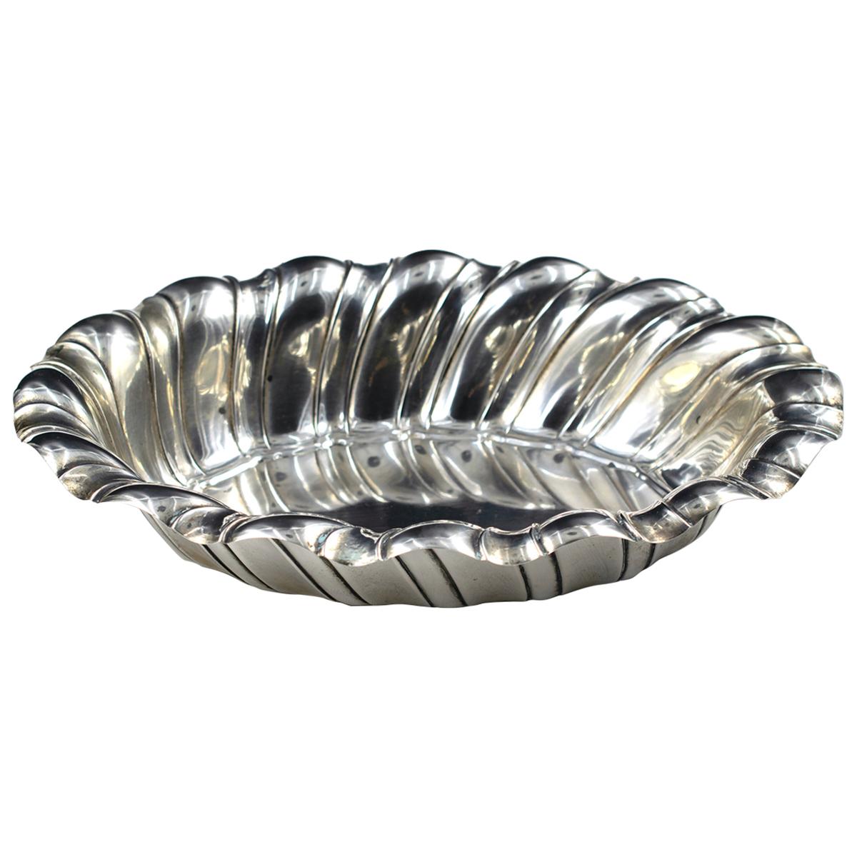 Silver Oval Centerpiece, Italy, Mid-20th Century