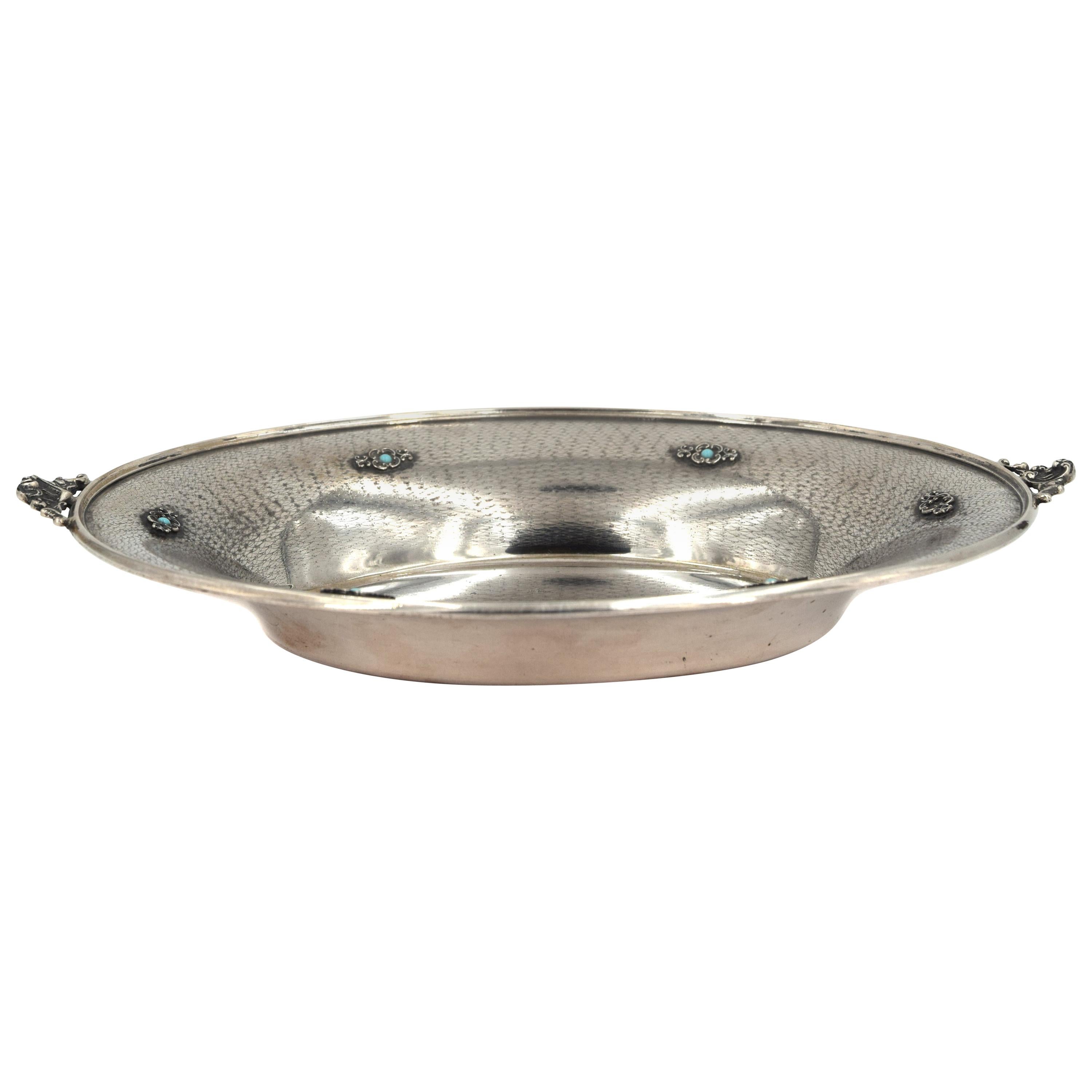 Silver Oval Tray, 19th Century For Sale