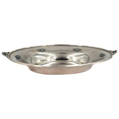 Antique Silver Oval Tray, 19th Century