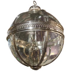 Silver Over Bronze Spherical Lantern