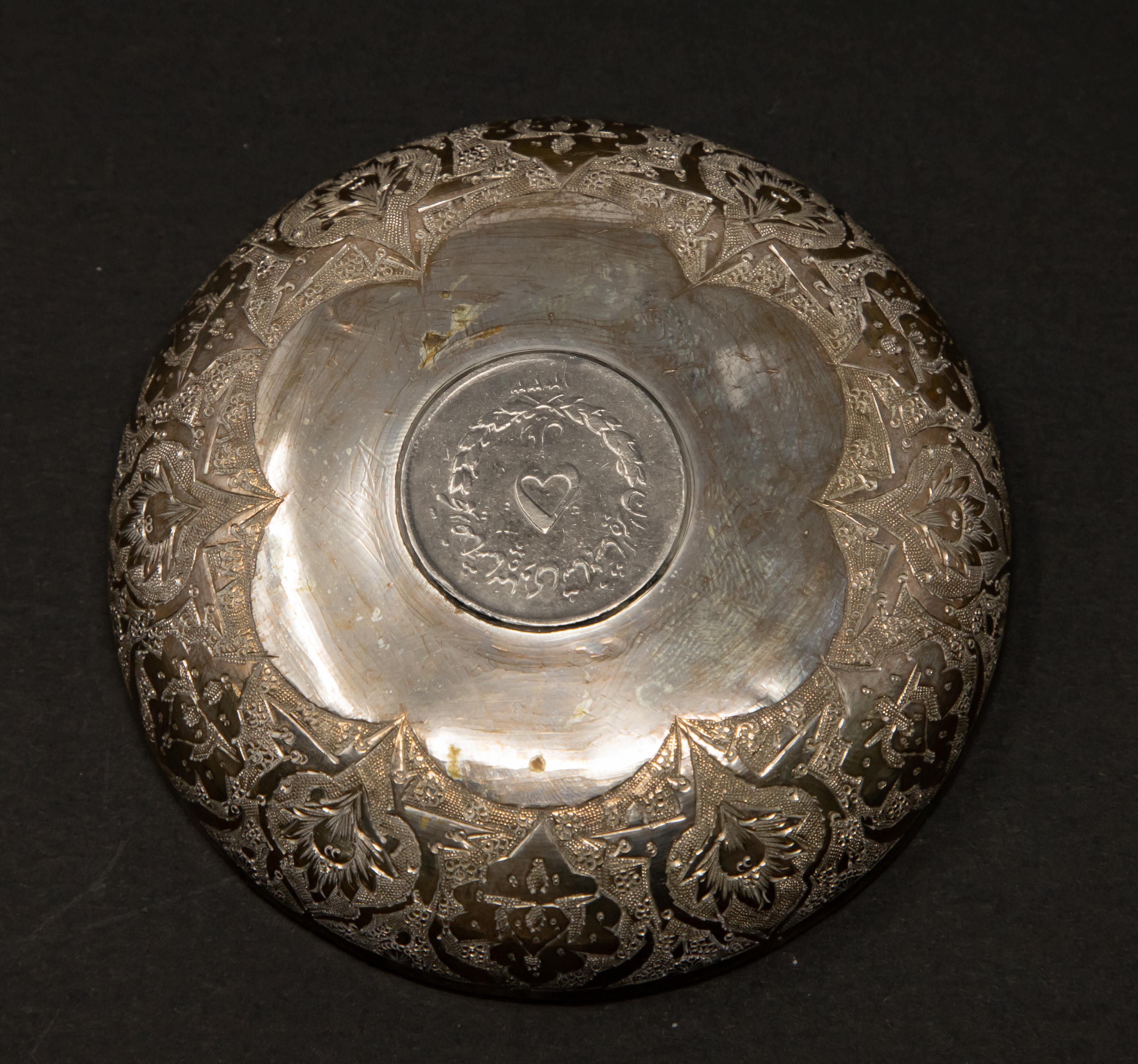 Silver over Copper Coin Dish For Sale 6