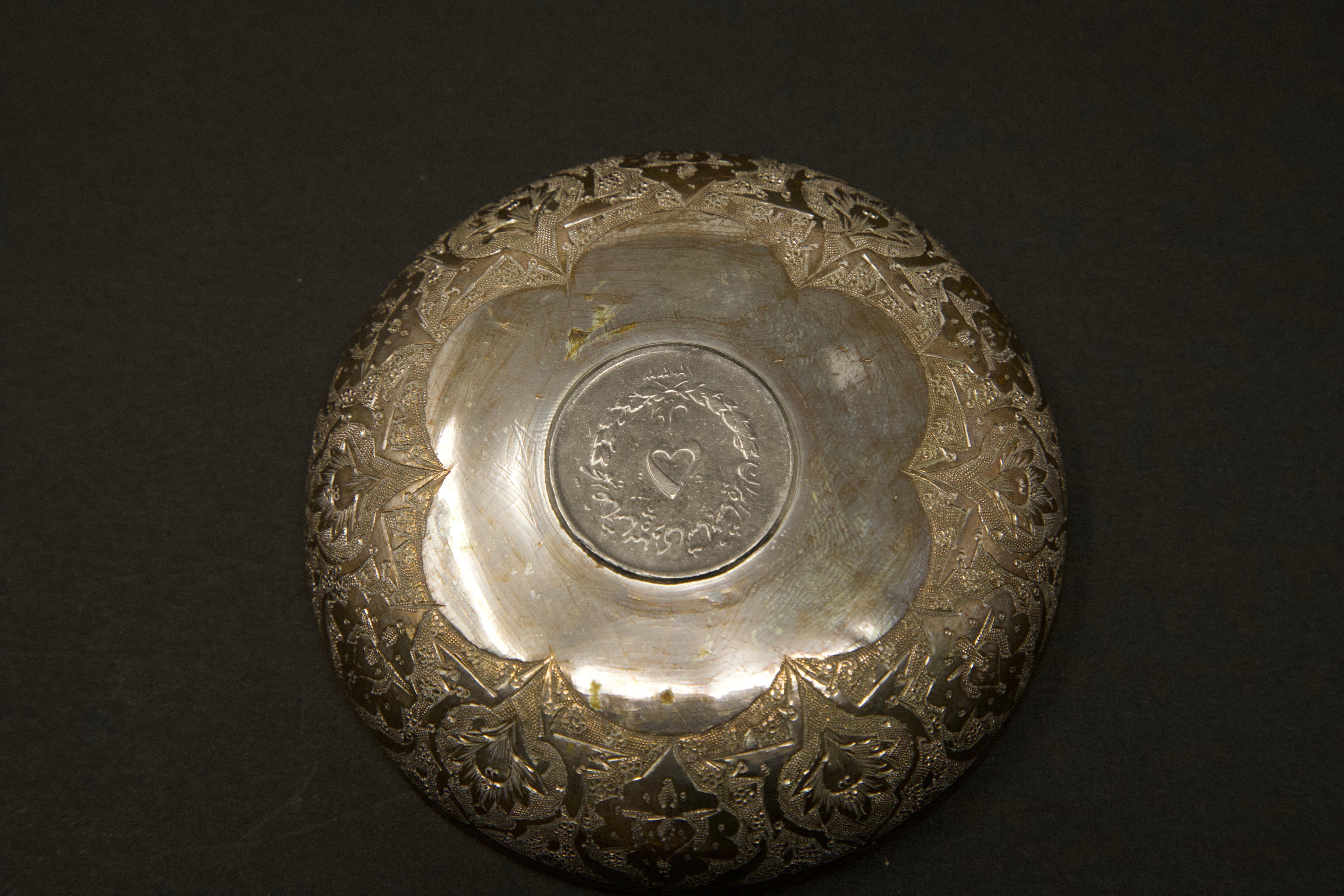 Silver over Copper Coin Dish For Sale 7