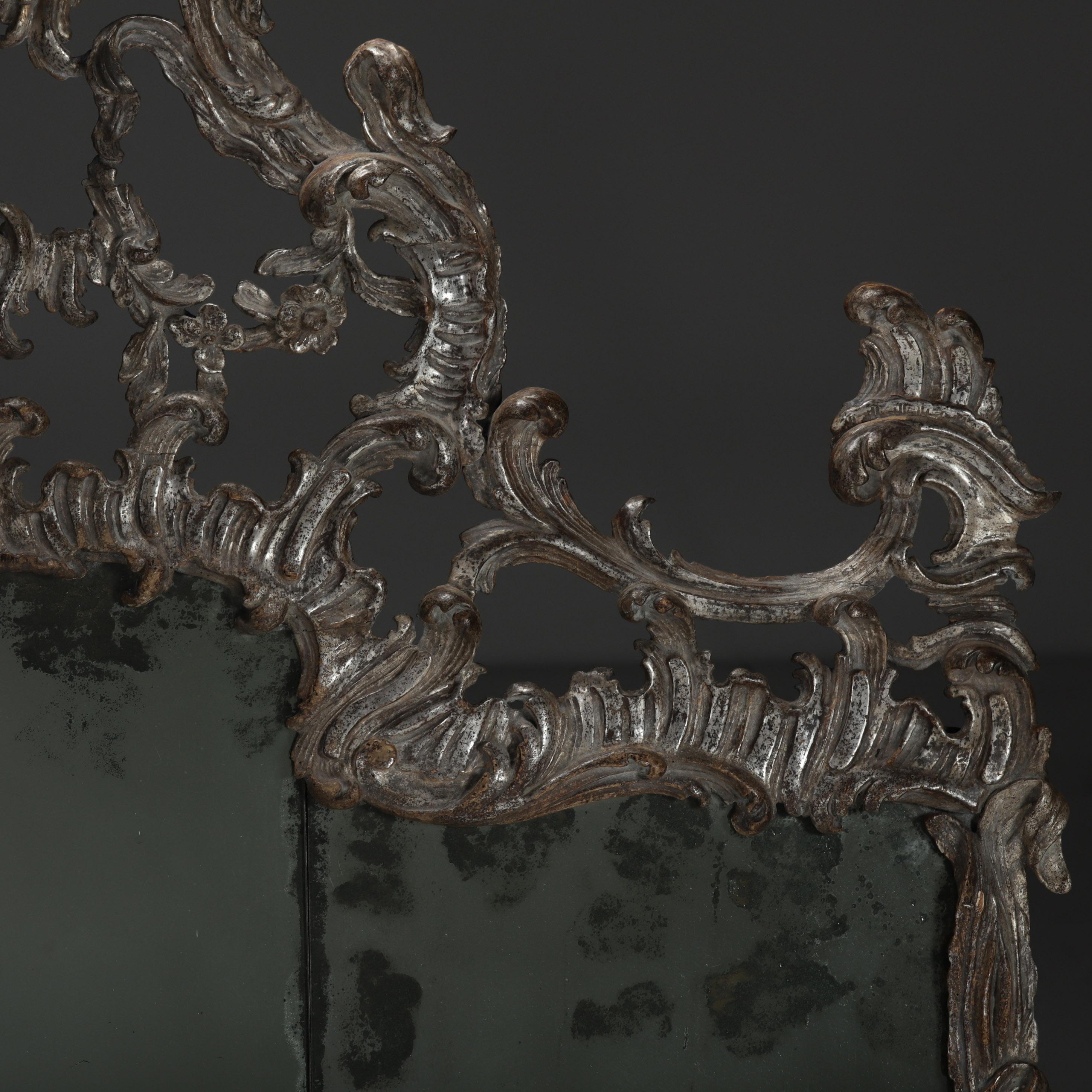 Silver Overmantel, XVIII Century In Good Condition For Sale In Petworth, GB