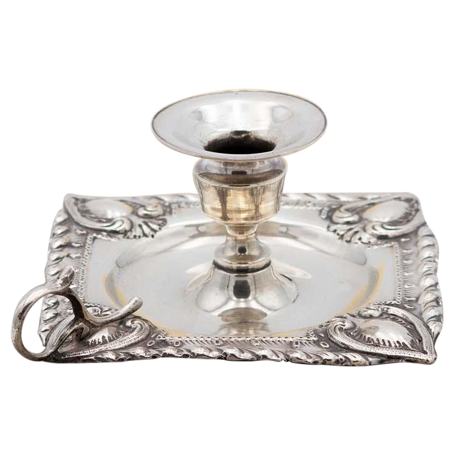 Silver paddle with a square base and heart-shaped cards