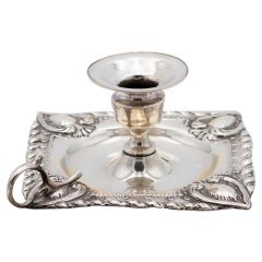 Silver paddle with a square base and heart-shaped cards